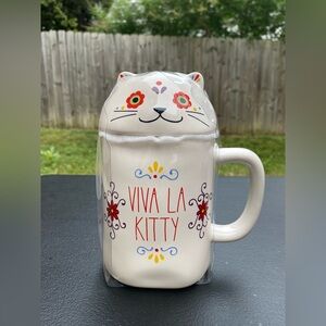 Rae Dunn Viva La Kitty Cat Mug
